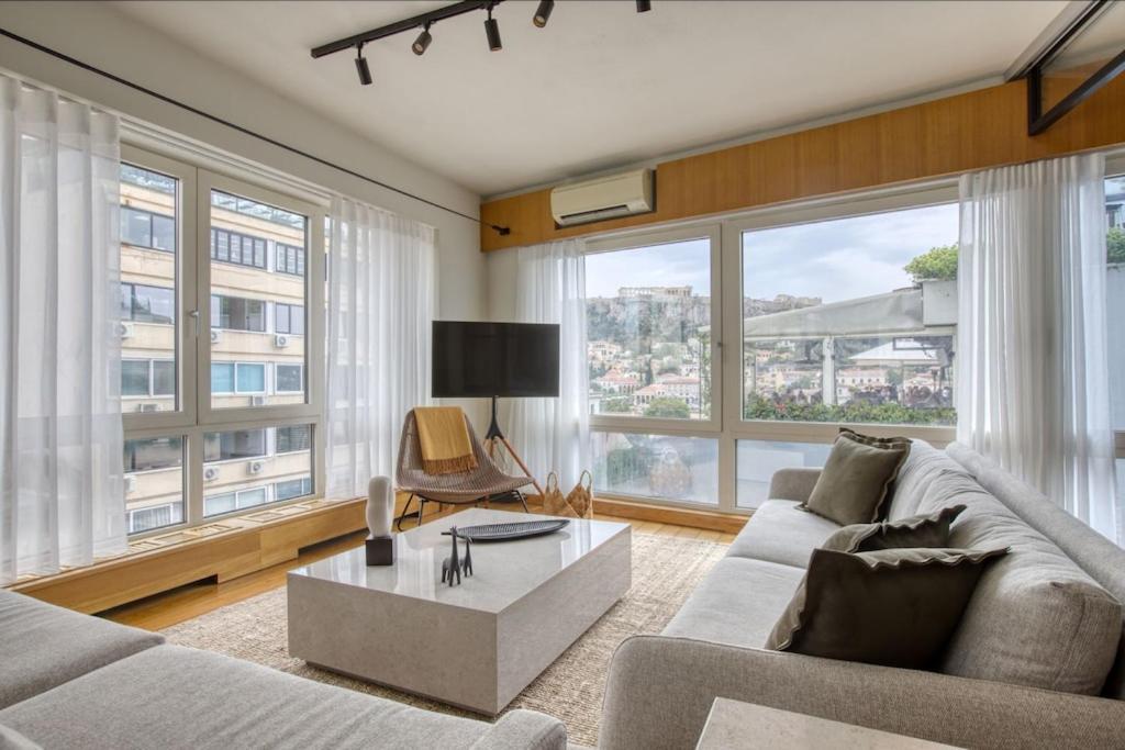 شقة Sunny Luxury Loft,Stunning Acropolis View, Jacuzzi أثينا المظهر الخارجي الصورة