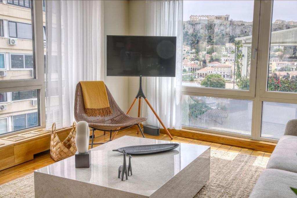 شقة Sunny Luxury Loft,Stunning Acropolis View, Jacuzzi أثينا المظهر الخارجي الصورة